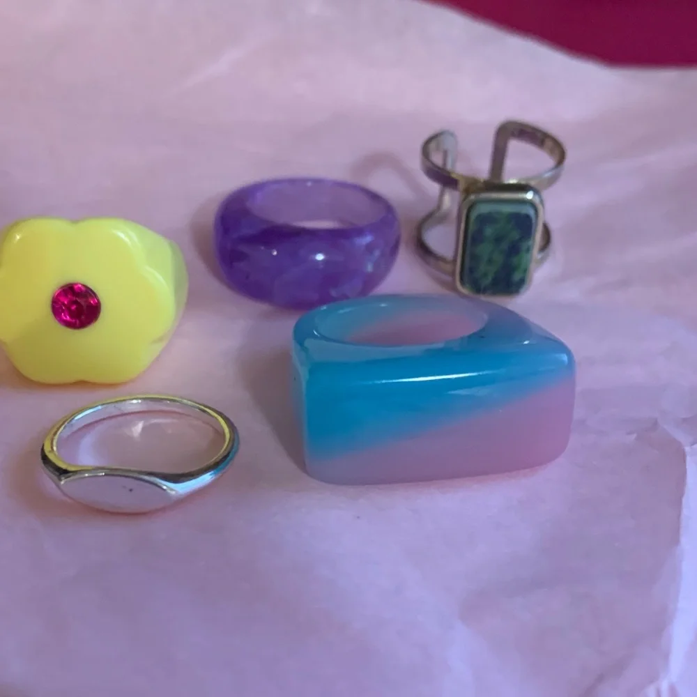 Colorful Statement Rings Set - Picture 1 of 6